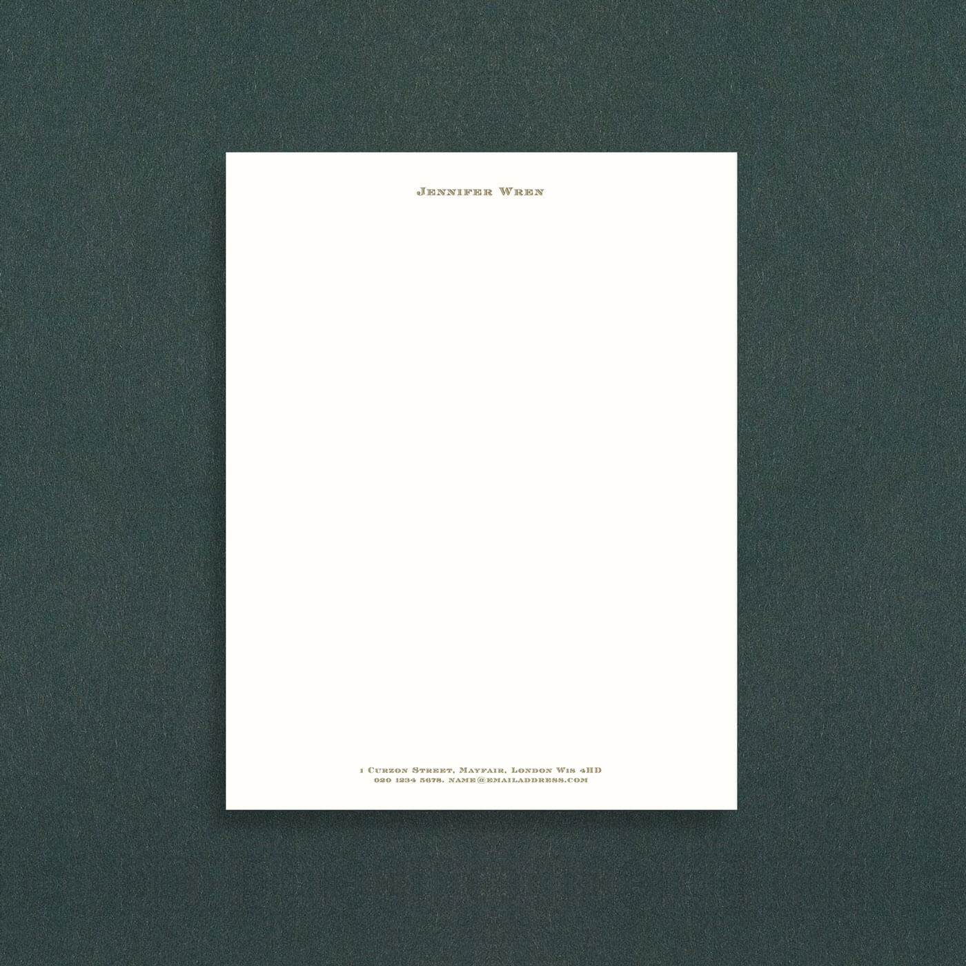 Engraved Letterheads 7" x 9" (Header & Footer)