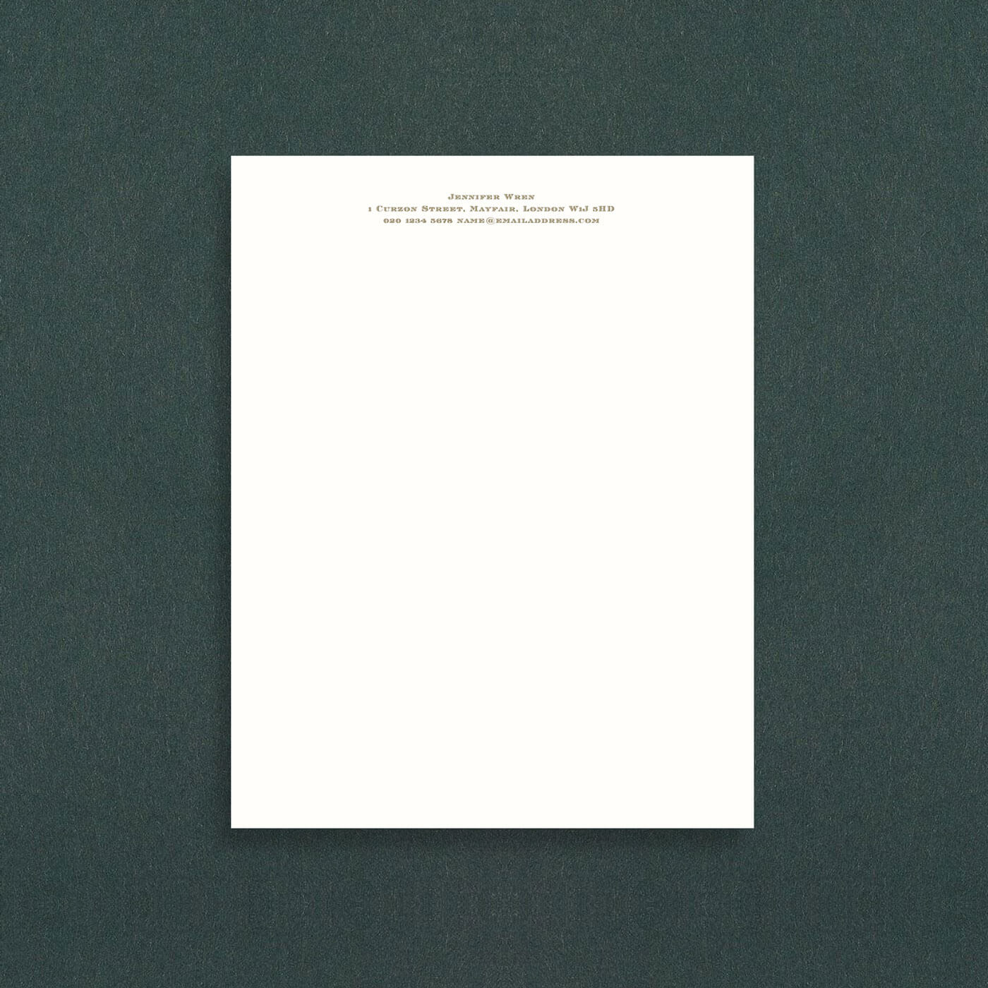 Engraved Letterheads 7" x 9" (Header Only)
