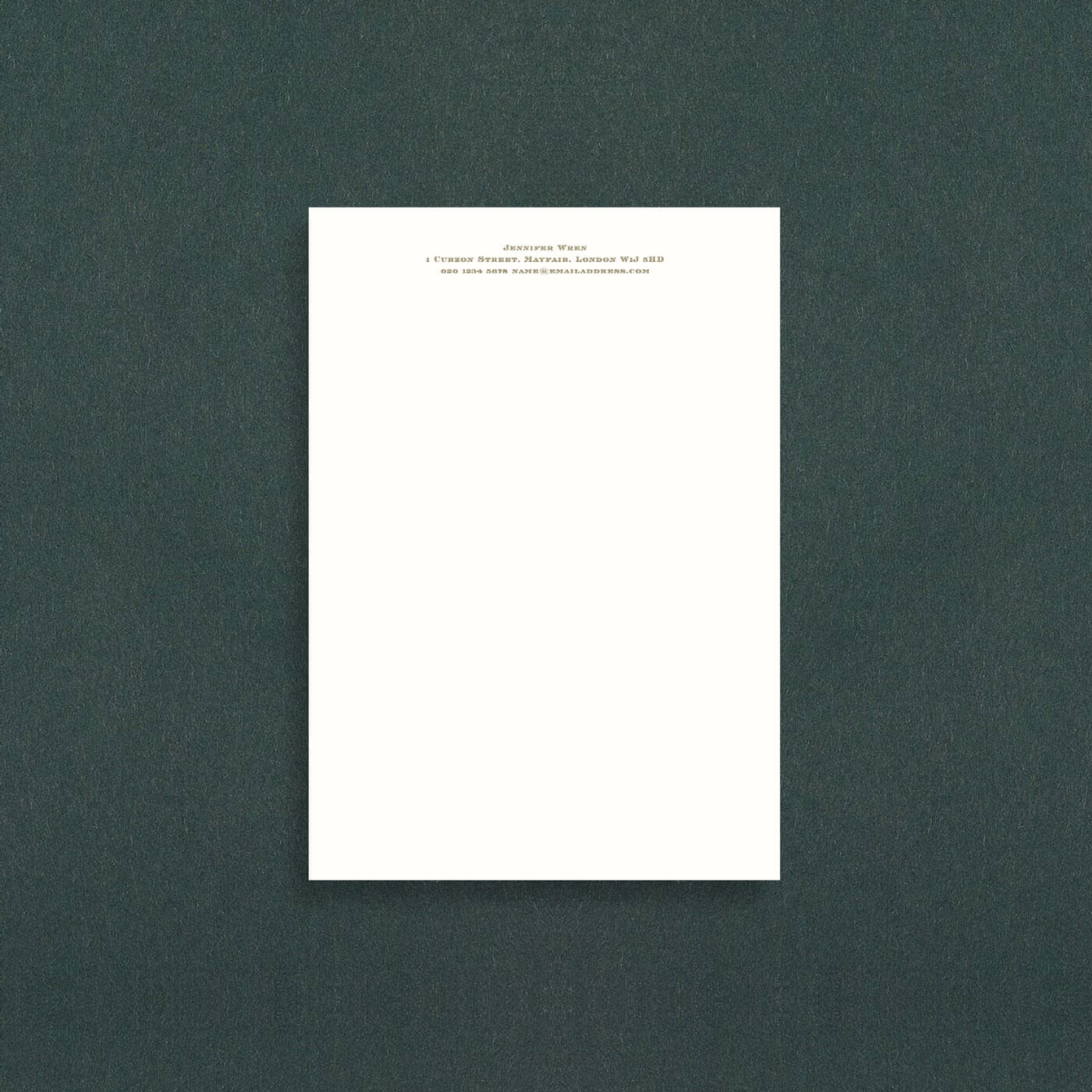 Engraved Letterheads A5 (Header Only)