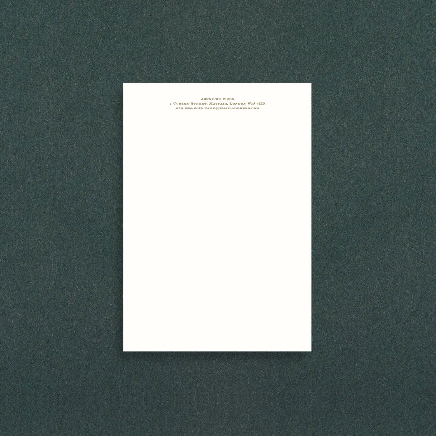 Engraved Letterheads A5 (Header Only)