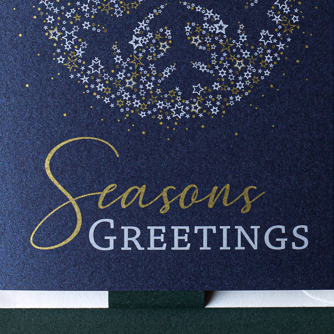 Starry Snowflake Silhouette, Seasons Greetings, Blue (Pack Of 6)