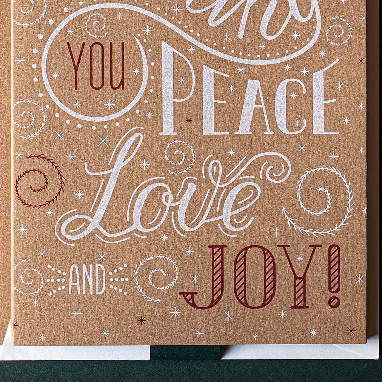 Peace Love and Joy, Wild Sand (Pack Of 6)