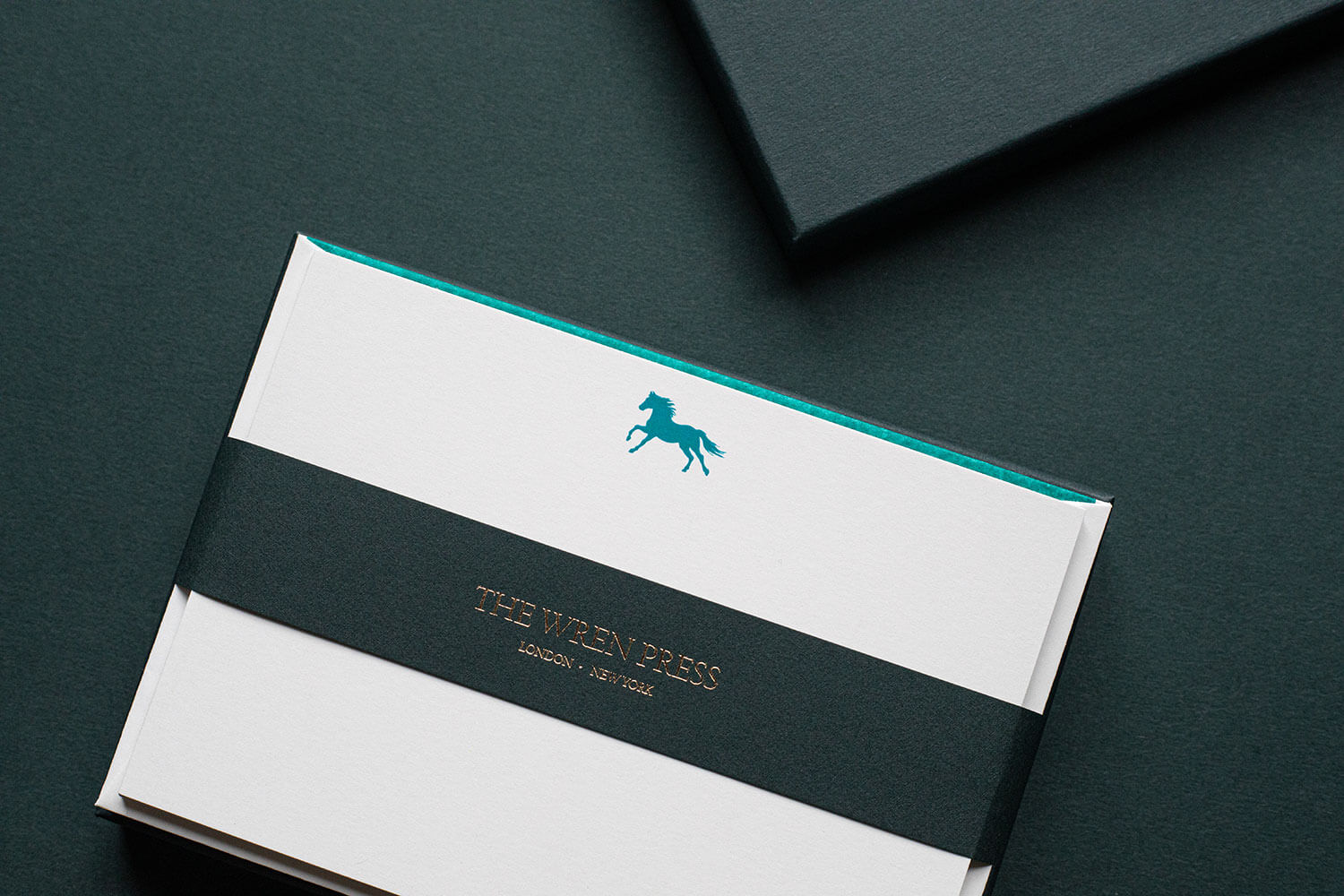 Teal Horse Correspondence Cards 6 x 4.25 inch