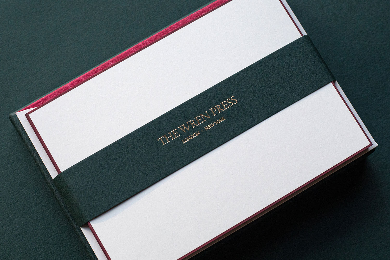 Burgundy Bordered Correspondence Cards 6 x 4.25 inch