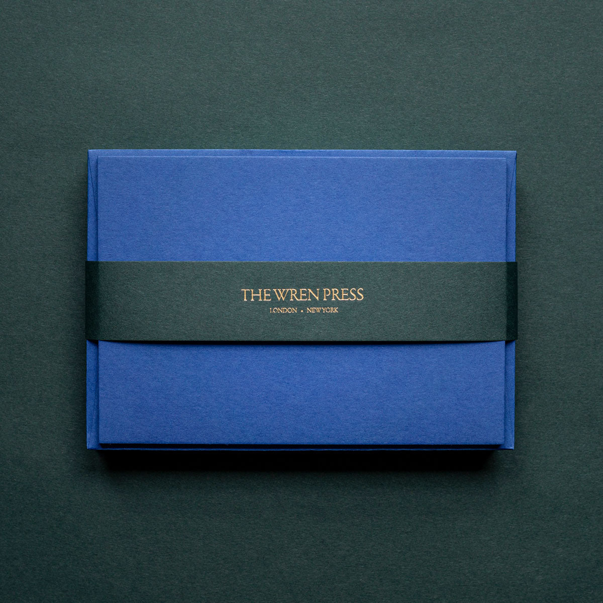 set of 10 luxury dark blue writing notecards with matching envelopes